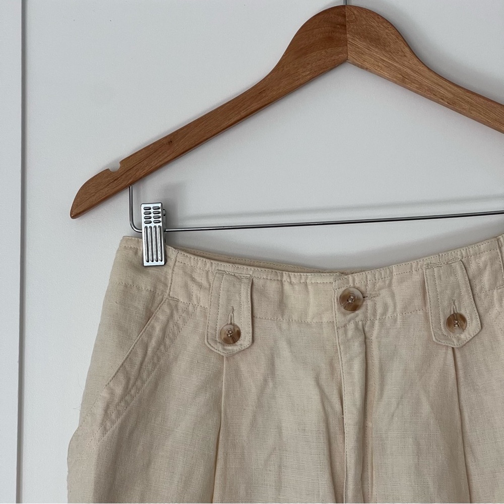 Vintage Liz Clairborne Cream Linen Pants. Size 8